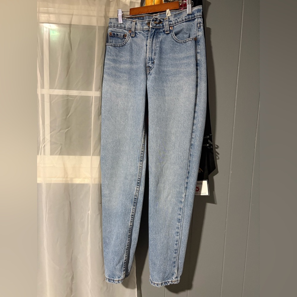 Light Blue Straight Leg Jeans